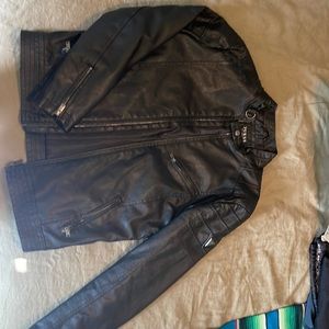 Guess mens faux Leather Jacket
